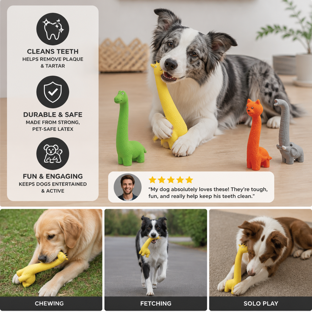 XXL Durable Teeth Cleaning Latex Dog Toy