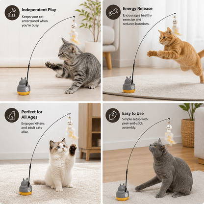 360° Interactive Self-Play Cat Teaser