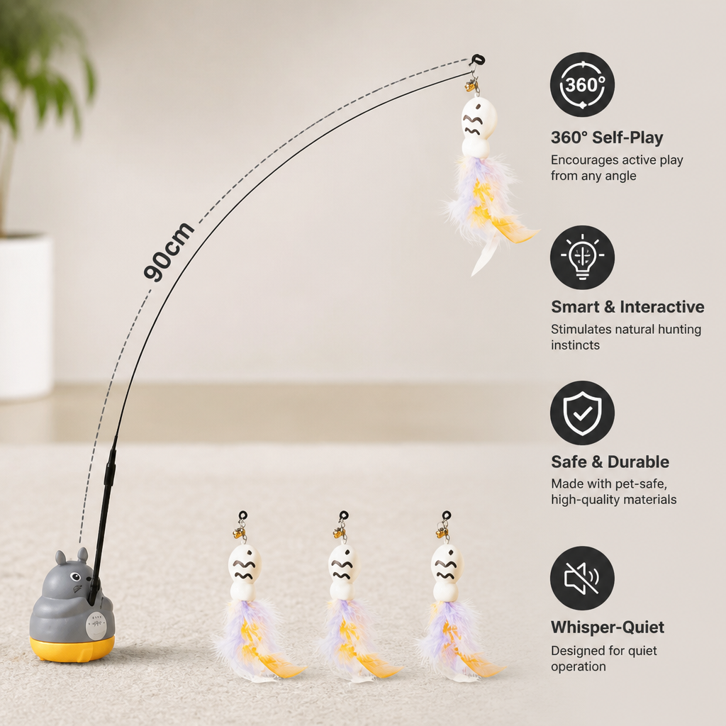 360° Interactive Self-Play Cat Teaser
