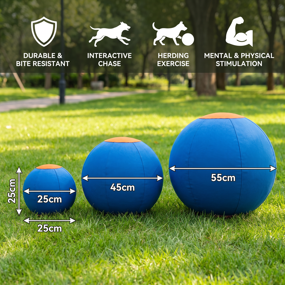 Inflatable Bite Resistant Herding Ball for Dogs – Durable Interactive Push & Chase Toy