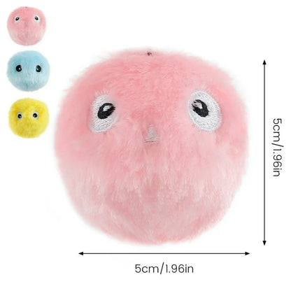 Interactive Cat Plush Play Balls  With Animal Sounds (Pack of 3)