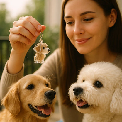 Memorial Fur Pendant in Dog Shape