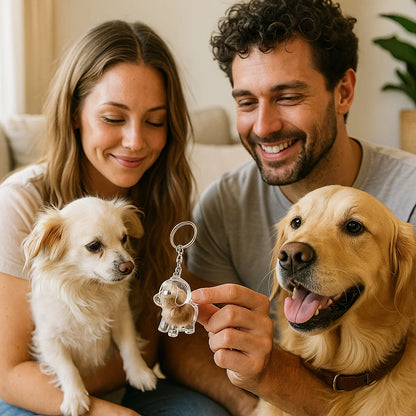 Memorial Fur Pendant in Dog Shape