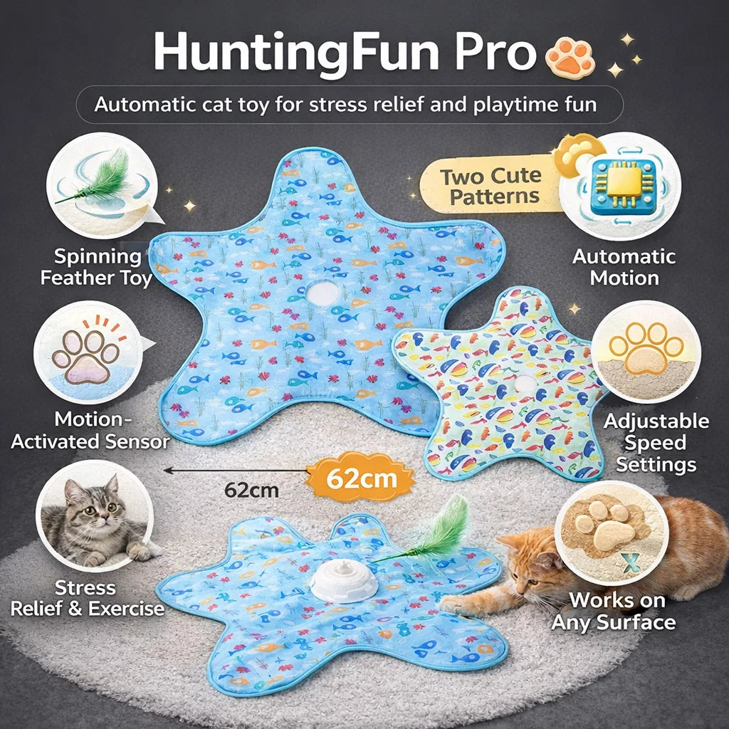 HuntingFun Pro – Automatic cat toy for stress relief and playtime fun